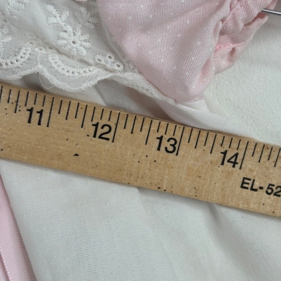 VTG 90s Rose Cottage Dress 3T White Pink Lace Floral Short Sleeve Easter Frilly - Picture 6 of 7